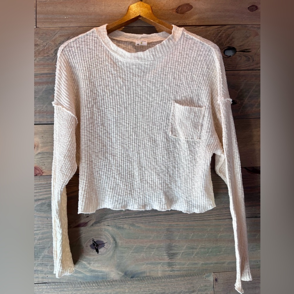 CROPPED LIGHTWEIGHT YOGA DANCE COVERUP SWEATER